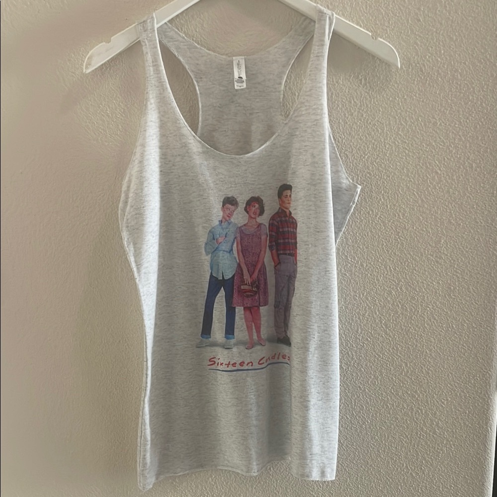 Sixteen Candles Gray Graphic Tank Top